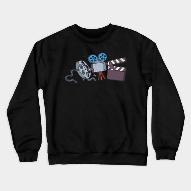 Filmmakers and Film Fans Popcorn Design Crewneck Sweatshirt by Luxara